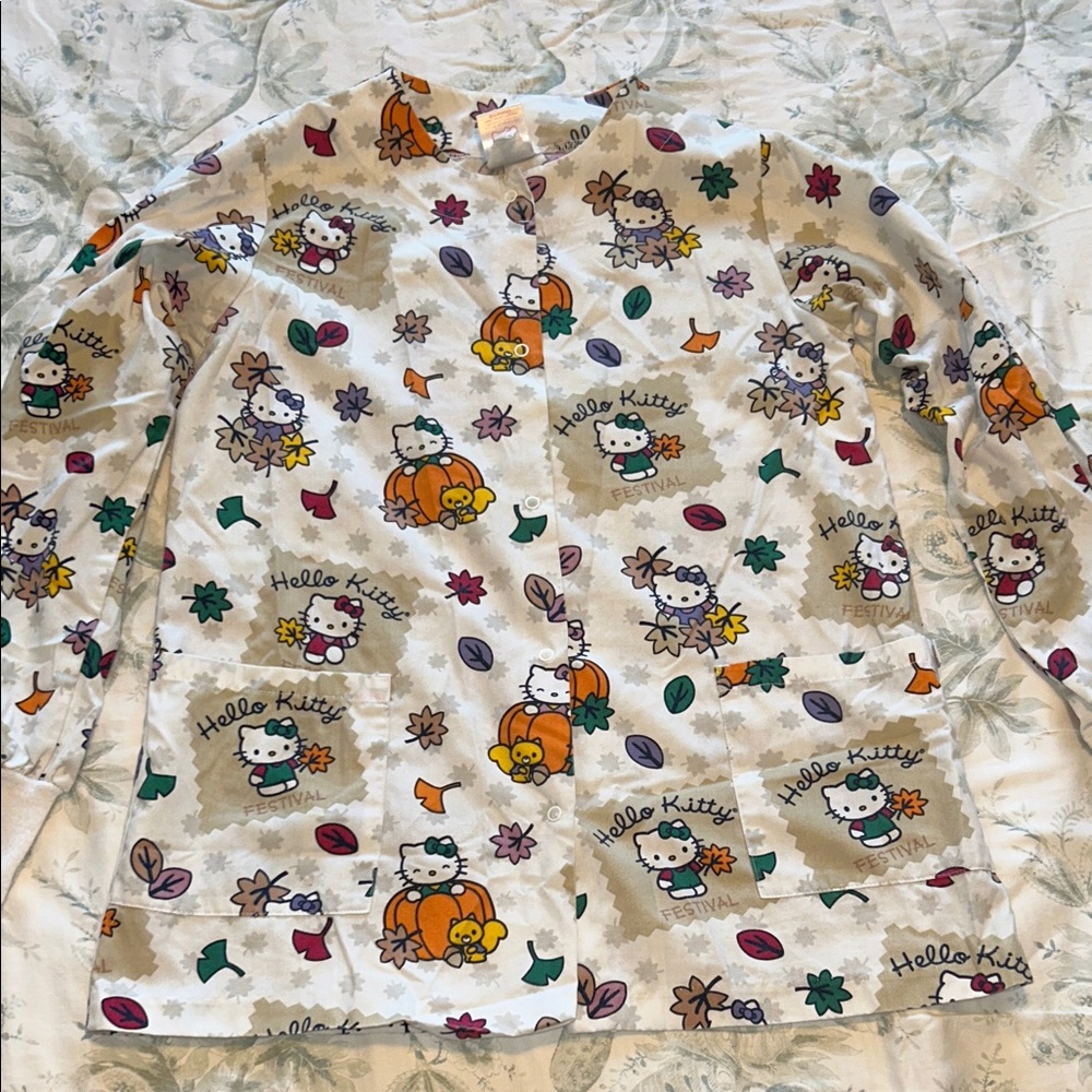 Sanrio Hello Kitty Fall Scrub Jacket, size, small
